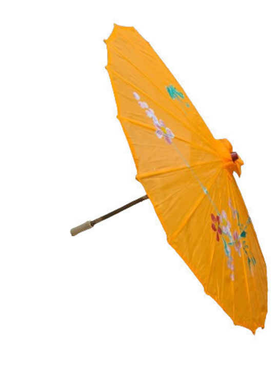Blumen Gebogener Handgriff Orange 55cm