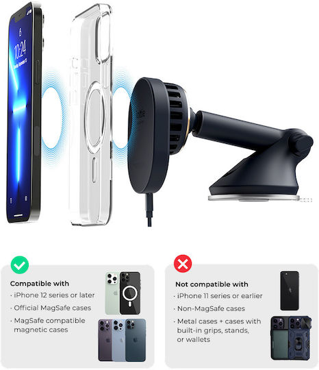 iOttie Auto Handyhalterung mit Magnet MagSafe Schwarz