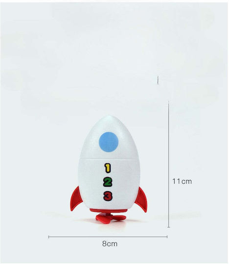 Badespielzeug Kinder Flippy Wasser Rakete 11 cm Weiß