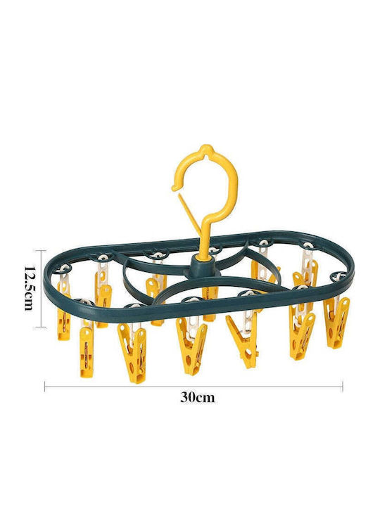 Plastic Folding Hanging Clothes Drying Rack 30x12.5cm