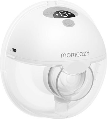 Momcozy Pompa de sân simplă și electrică Funcționează cu baterie Alb 120ml