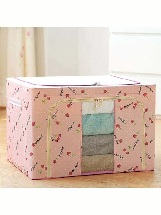 Plastic Cutie de depozitare cu Capac Roz 60x42x40cm 1buc