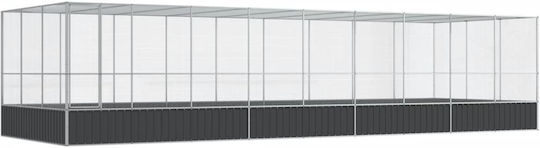 vidaXL Vogelkäfig 932x307x212cm. Silber