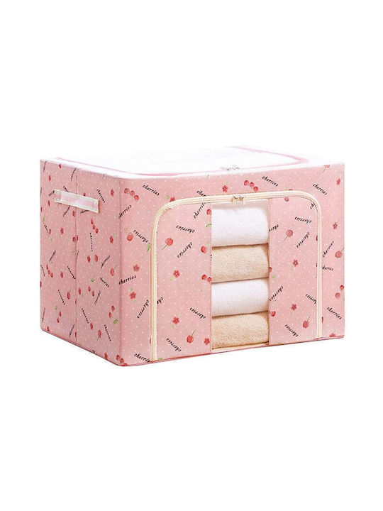 Plastic Cutie de depozitare cu Capac Roz 60x42x40cm 1buc