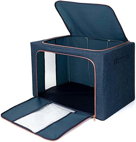 Plastic Cutie de depozitare cu Capac Albastru 60x42x40cm 1buc