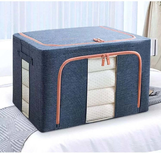 Plastic Cutie de depozitare cu Capac Albastru 60x42x40cm 1buc