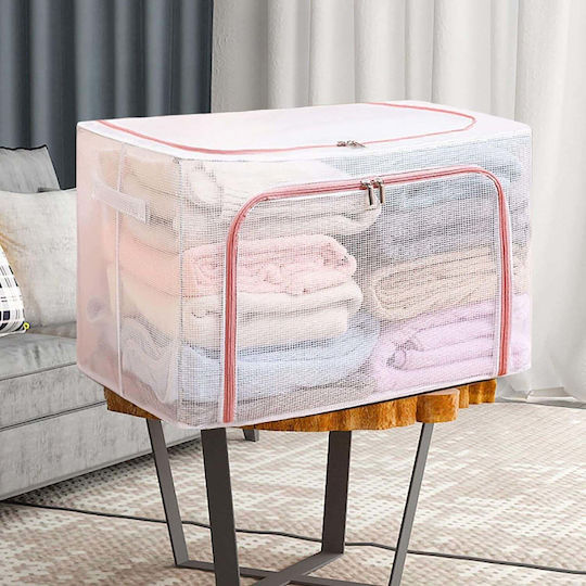 Plastic Storage Box with Lid Red 50x40x33cm 1pcs