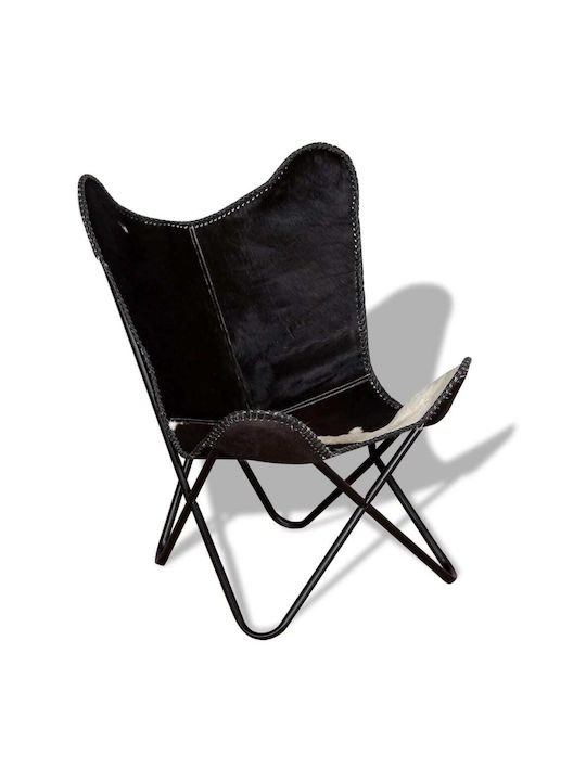 Fluture din Piele Naturală Albă 74x66x90cm