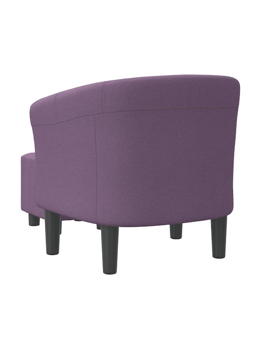 Sessel mit Fußhocker Purple 70x56x68cm