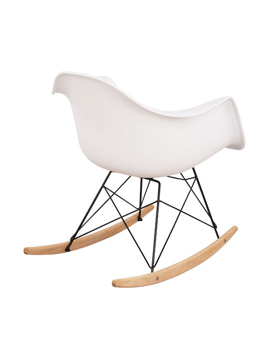 Mirto Rocking Armchair White 61x71x64cm