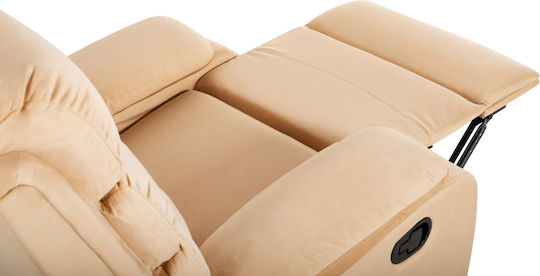 Yasumu Relaxsessel Friseurwaschbecken mit Fußhocker Samt Cypress 80x93x100cm