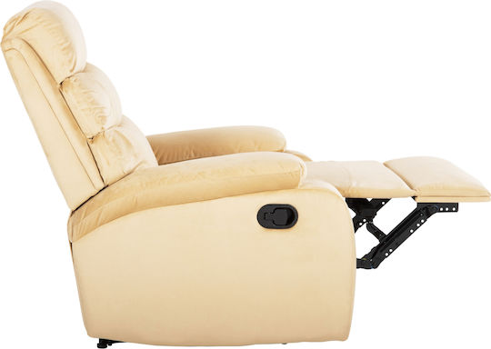 Yasumu Relaxsessel Friseurwaschbecken mit Fußhocker Samt Cypress 80x93x100cm