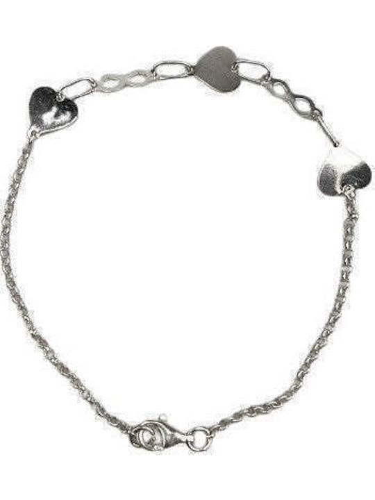 Damen Armband mit Design Herz aus Silber