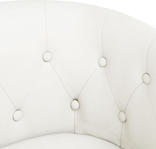 Sessel aus Kunstleder White 70x56x68cm