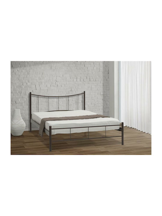 Χαμόγελο Double Metal Bed for Mattress 150x200cm Color Options