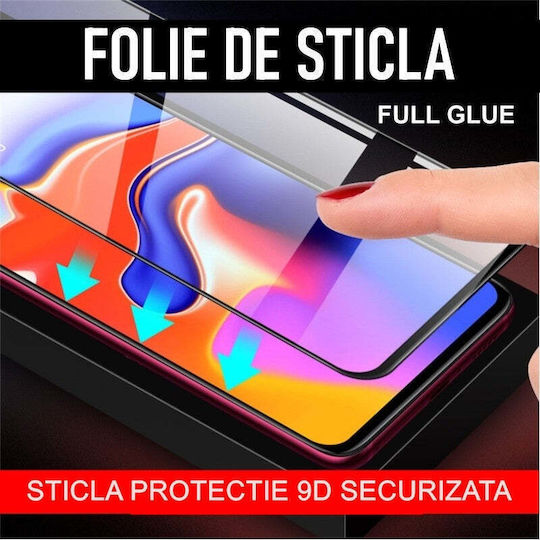 0.3mm Adeziv complet Full Face Tempered Glass Negru (Oppo Reno8)