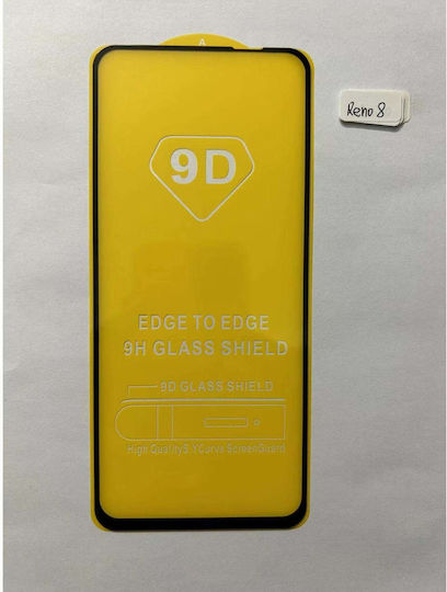0.3mm Adeziv complet Full Face Tempered Glass Negru (Oppo Reno8)