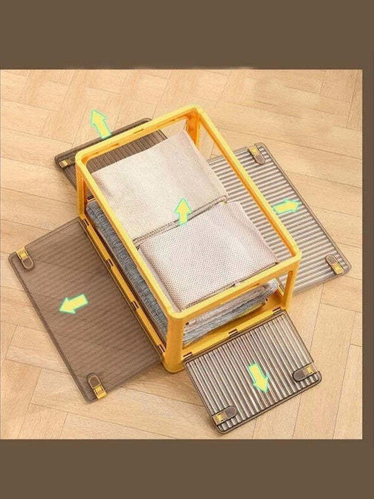 Cutie De Depozitare Din Plastic Cu Capac Portocalie 60x42x34cm
