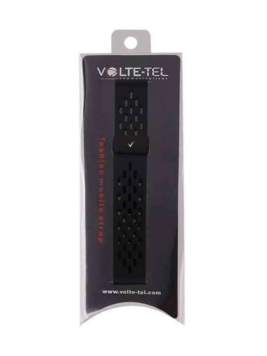 Volte-Tel Λουράκι Σιλικόνης Μαύρο (Samsung Watch 6/6 Classic)