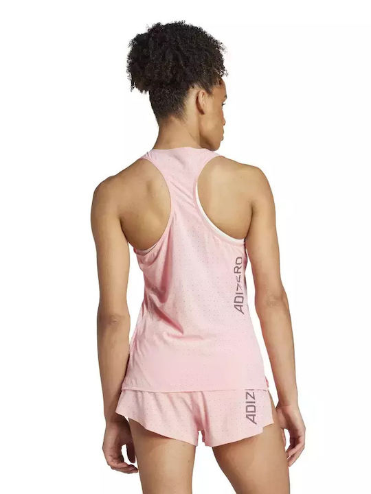 Adidas Adizero Damen Sportliches Bluse Ärmellos Rosa