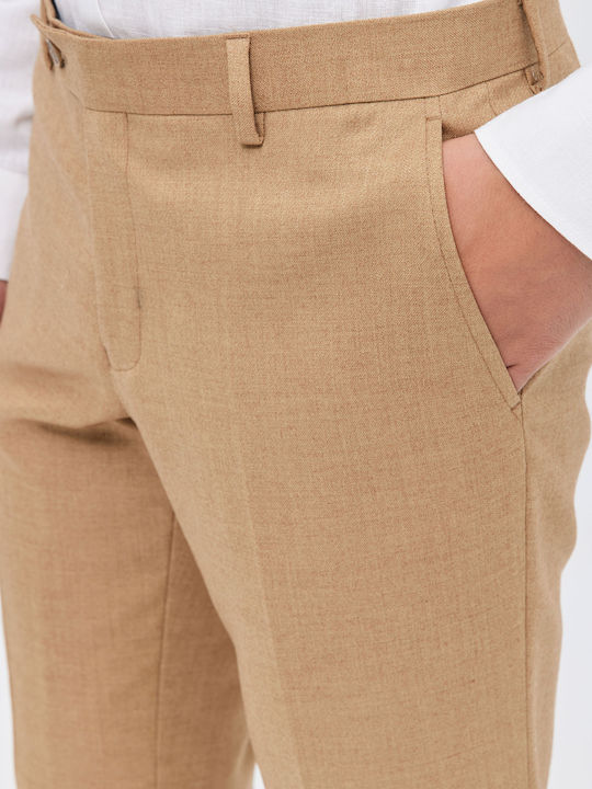 Aristoteli Bitsiani Men's Trousers in Slim Fit Brown