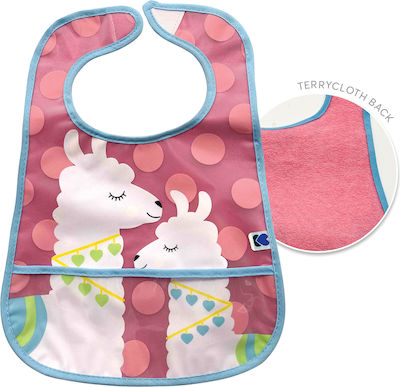 Kikka Boo Lama Cactus Goat Waterproof Bib Plastic with Hoop & Loop Fastener & Pocket Multicolored 3pcs