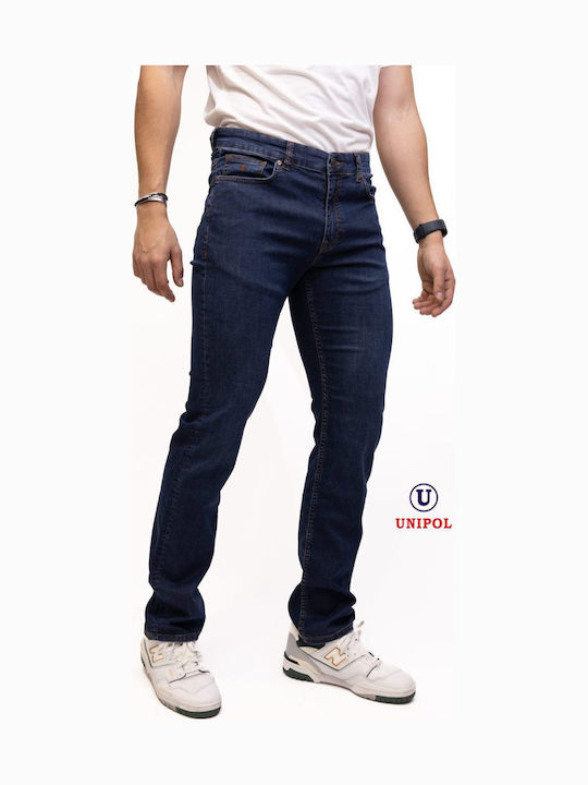 Pantaloni Jeans pentru Bărbați Elastic cu Croială Regular Blue