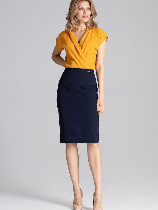 Figl Pencil Skirt in Brown color