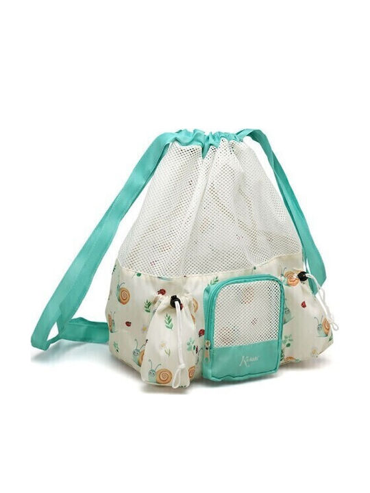 Kiokids Snail Детска Плажна Чанта Бежова 30x18x40см
