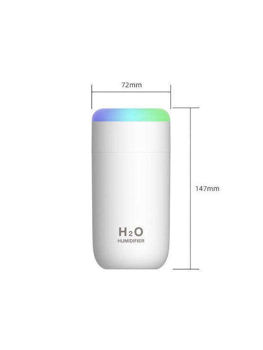 H2O Led Συσκευή Αρωματοθεραπείας Υπερήχων με Χρονοδιακόπτη Κίτρινη 350ml