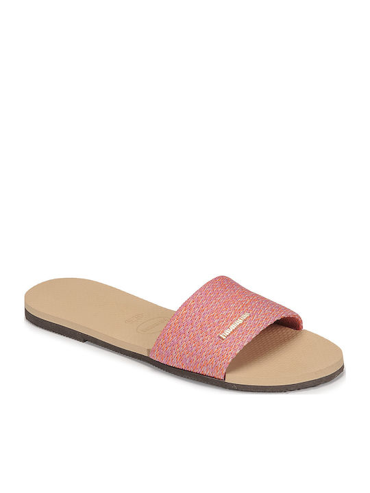 You Malta Slides Peach/Golden