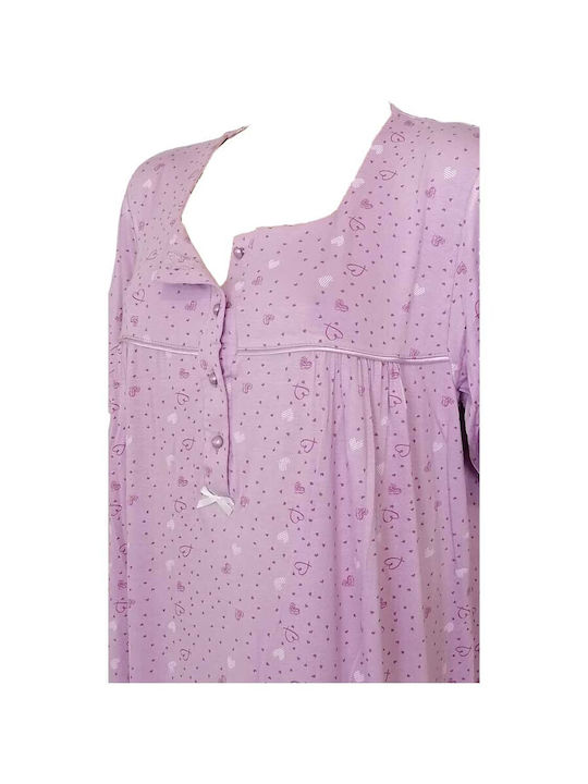 Koyote Sommer Damen Nachthemd Lilac