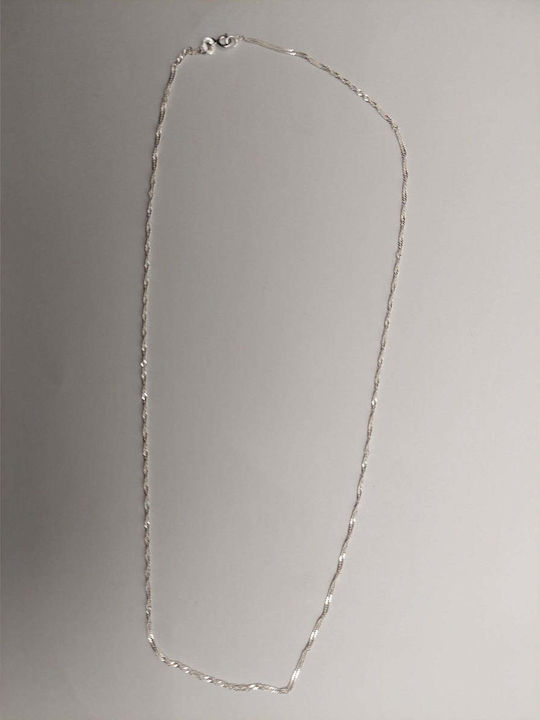 Necklace Silver 925 Twisted 55 Cm Jolie Silver 2.6g