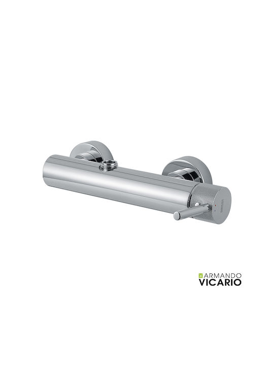 Armando Vicario Adjustable Shower Column with Mixer Silver Armando Vicario Adjustable Shower Column with Mixer Silver