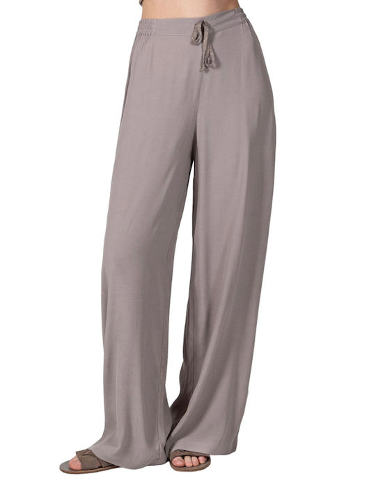 Aggel Women's Crepe Trousers Grey