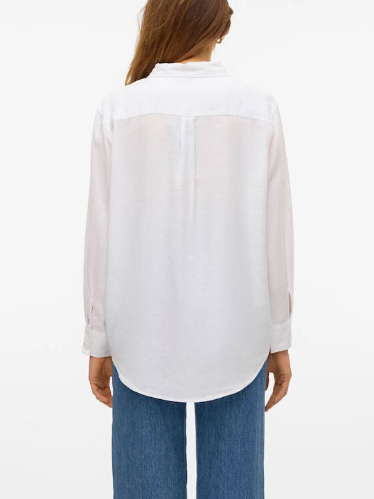 Vero Moda Women's Linen Long Sleeve Shirt ASPRO
