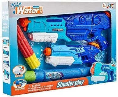 Set 2 Pistoale cu Apă pentru Copii Flippy 6 Ani+ Albastru 1x 900 Ml + 1x 300 Ml