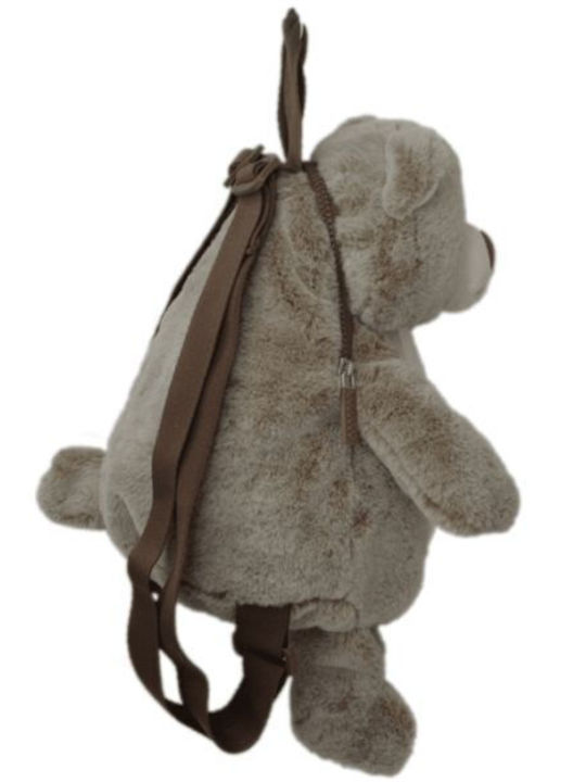 Synchronia Αρκουδάκι Kinder Rucksack Rucksack Gray 42cmx25cmx15cmcm
