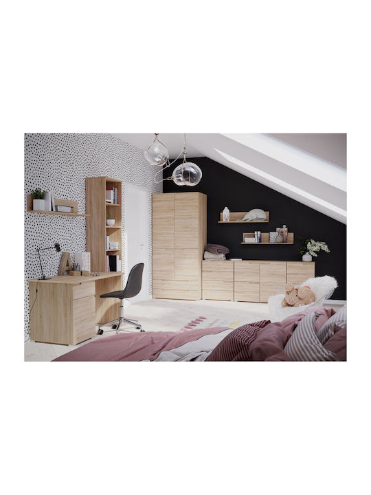 Bibliotecă Aurora Albă 50x35x216 cm