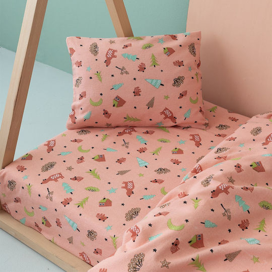 Palamaiki Semi Double Set with Elastic Band FF100 Multicolor 110x200cm