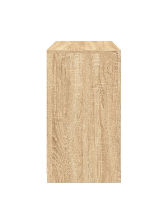 Living Room Display Cabinet made of Particle Board with Lighting Sonoma Oak 60.5x37x67cm