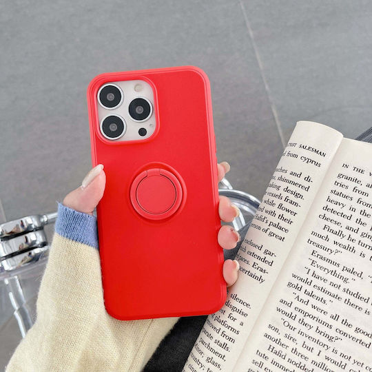 Ring 360 Full Cover Silicon Roșu (iPhone 13)