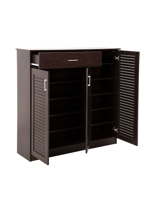 Proby Wooden Shoe Organizer Wenge 120x37.5x121.5cm