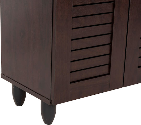 Holz Schuhschrank Prolly mit 4 Regalen Wenge L60xW34xH88cm
