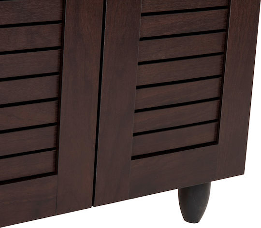 Holz Schuhschrank Prolly mit 4 Regalen Wenge L60xW34xH88cm