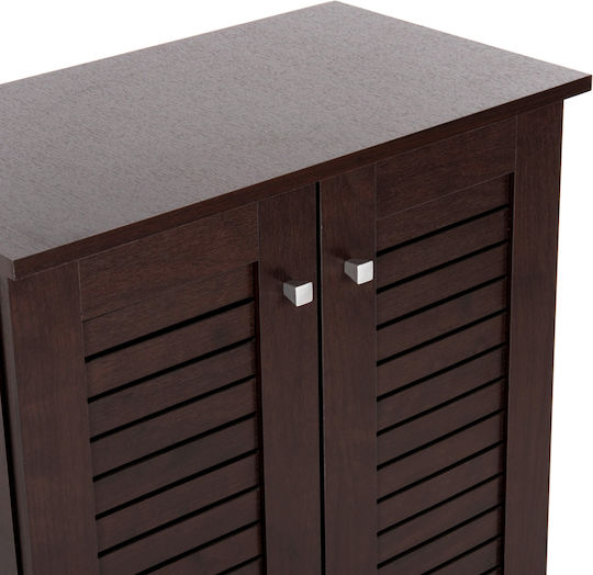 Holz Schuhschrank Prolly mit 4 Regalen Wenge L60xW34xH88cm