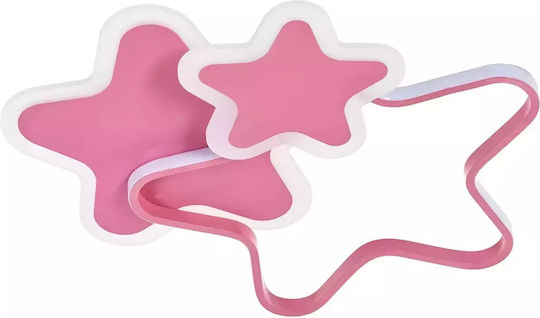 Kids Single Mount Ceiling Light E27 Pink 56W