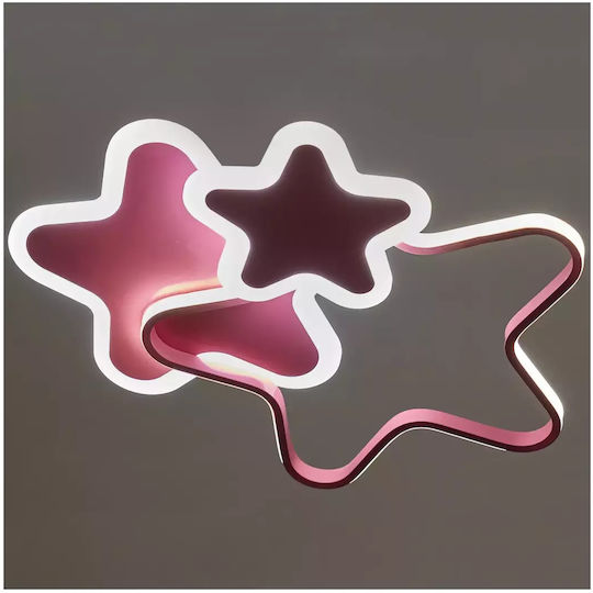 Kids Single Mount Ceiling Light E27 Pink 56W