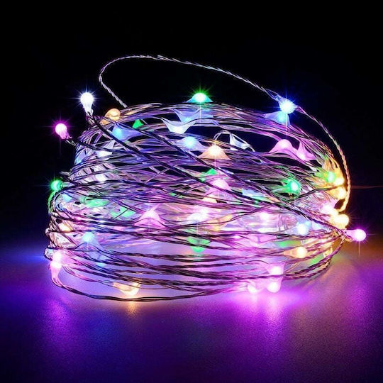 100 Lichterketten LED 10m. Mehrfarbige USB in Zeichenfolge 1Stück
