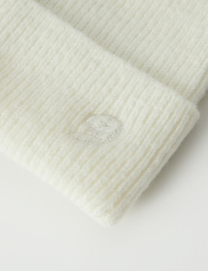 Beanie Unisex Beanie Gestrickt in Weiß Farbe